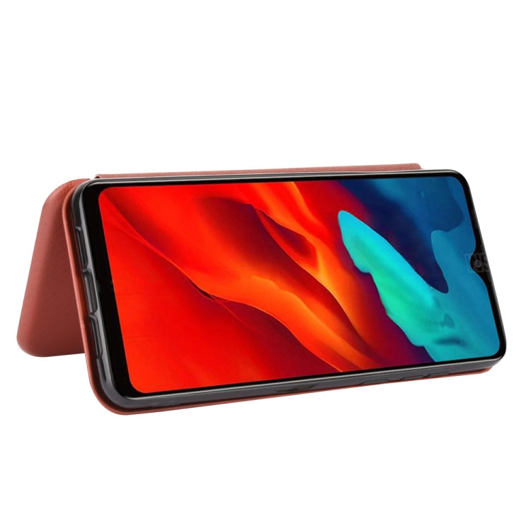 For Blackview A80 Pro Carbon Fiber Texture Horizontal Flip TPU + PC + PU Leather Case with Card Slot(Brown) - More Brand by PMC TechLife | Online Shopping South Africa | PMC TechLife | Buy Now Pay Later Mobicred