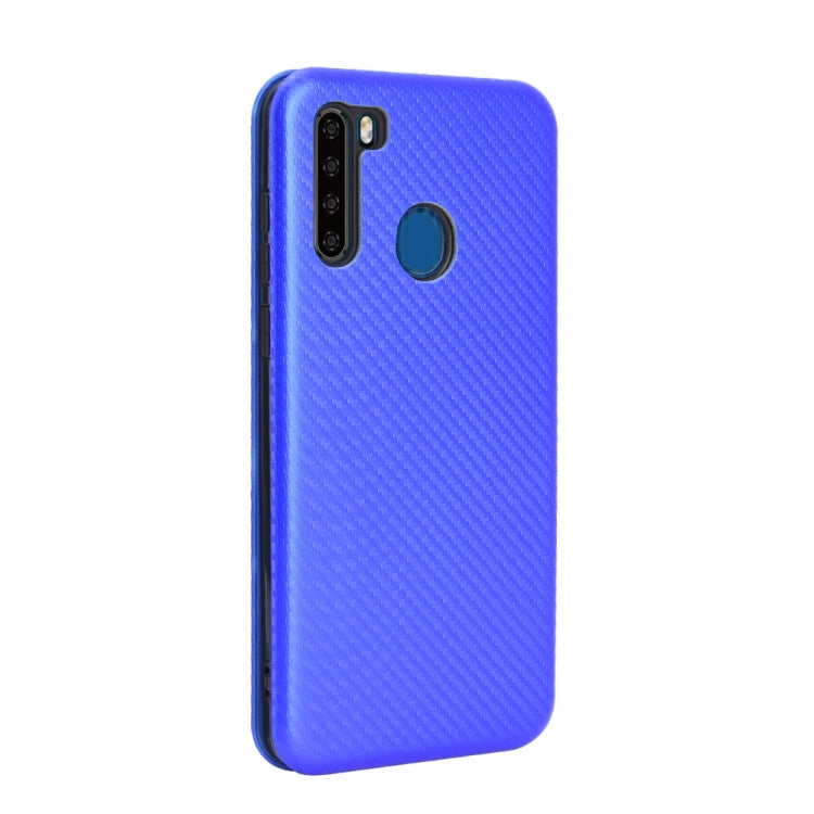 For Blackview A80 Pro Carbon Fiber Texture Horizontal Flip TPU + PC + PU Leather Case with Card Slot(Blue) - free shipping - PMC TechLife - Order now!