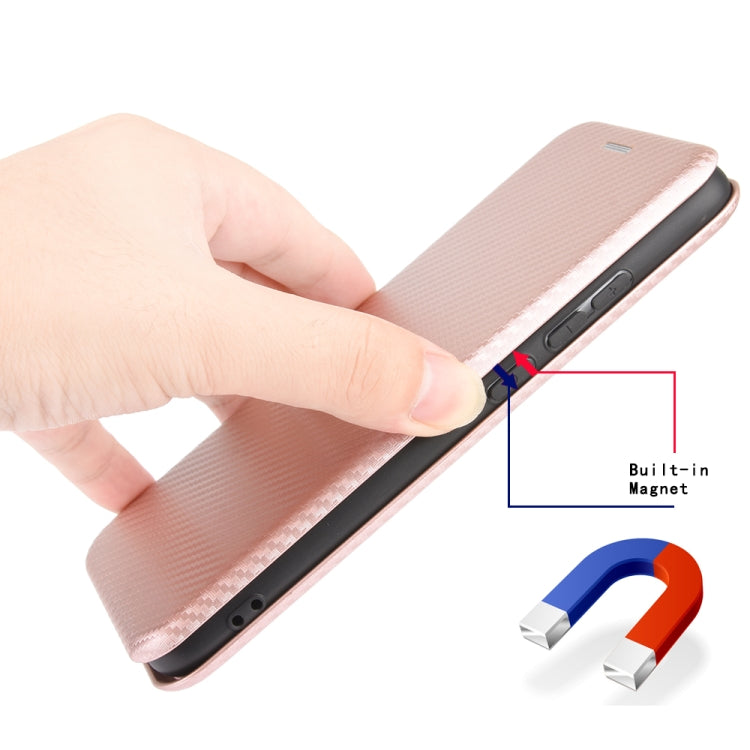 For Blackview BV5500 / BV5500 Pro / BV5500 Plus Carbon Fiber Texture Horizontal Flip TPU + PC + PU Leather Case with Card Slot(Pink) - More Brand by PMC TechLife | Online Shopping South Africa | PMC TechLife | Buy Now Pay Later Mobicred