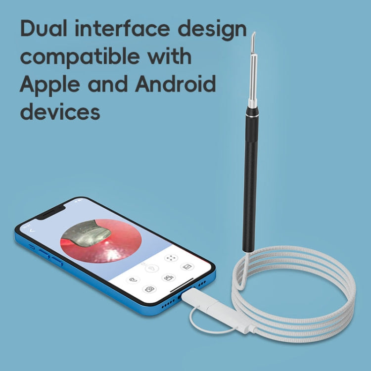 NK-5101 HD Smart Visual Ear Spoon(Black + White) - free shipping - PMC TechLife - Order now!