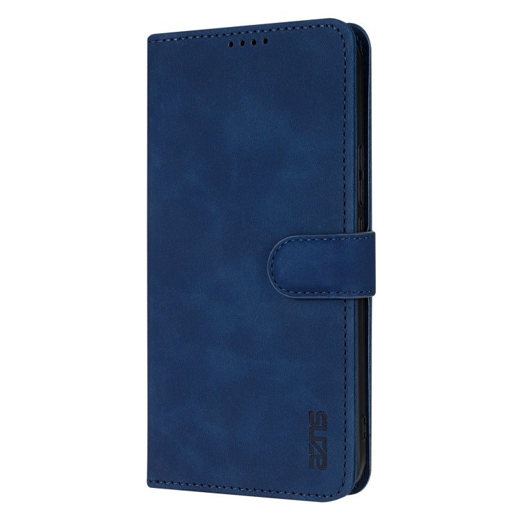 For Samsung Galaxy S25 5G AZNS Skin Feel Calf Texture Flip Leather Phone Case(Blue) - Galaxy S25 5G Cases by AZNS | Online Shopping South Africa | PMC Jewellery | Buy Now Pay Later Mobicred