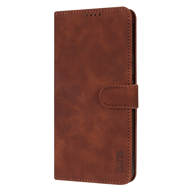For Samsung Galaxy S25+ 5G AZNS Skin Feel Calf Texture Flip Leather Phone Case(Brown) - free shipping - PMC Jewellery - Order now!