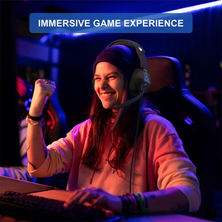 KOTION EACH G6000 On-Ear Gaming Headset with Mic, Length: About 2.1m(Black) - Multimedia Headset by KOTION EACH | Online Shopping South Africa | PMC TechLife | Buy Now Pay Later Mobicred