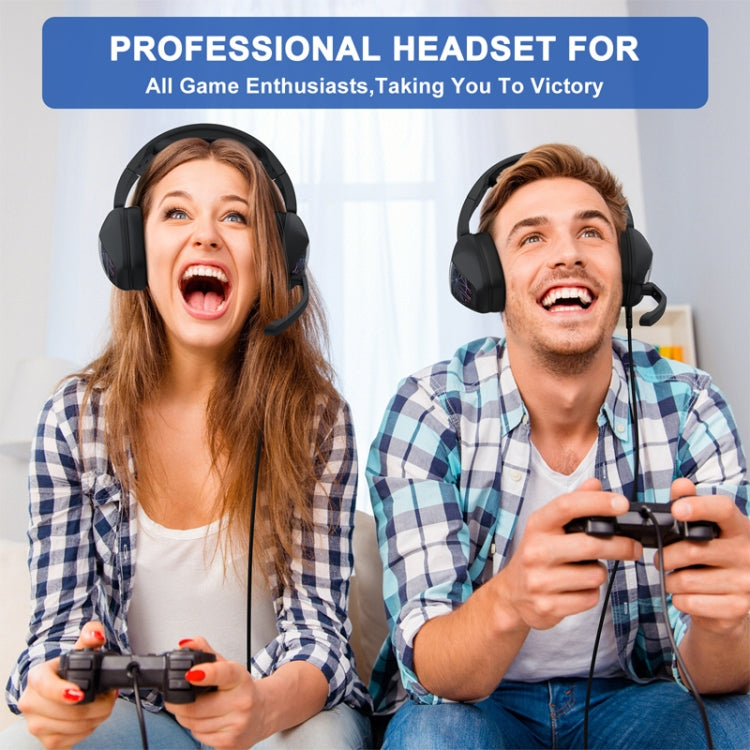 KOTION EACH G6000 On-Ear Gaming Headset with Mic, Length: About 2.1m(Black) - Multimedia Headset by KOTION EACH | Online Shopping South Africa | PMC TechLife | Buy Now Pay Later Mobicred