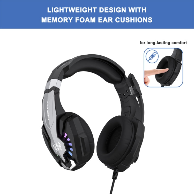 KOTION EACH G9000 Plus On-Ear Gaming Headset with Mic, Length: About 2.1m(Black) - Multimedia Headset by KOTION EACH | Online Shopping South Africa | PMC TechLife | Buy Now Pay Later Mobicred