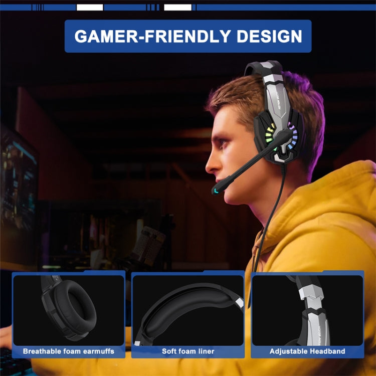 KOTION EACH G9000 Plus On-Ear Gaming Headset with Mic, Length: About 2.1m(Black) - Multimedia Headset by KOTION EACH | Online Shopping South Africa | PMC TechLife | Buy Now Pay Later Mobicred