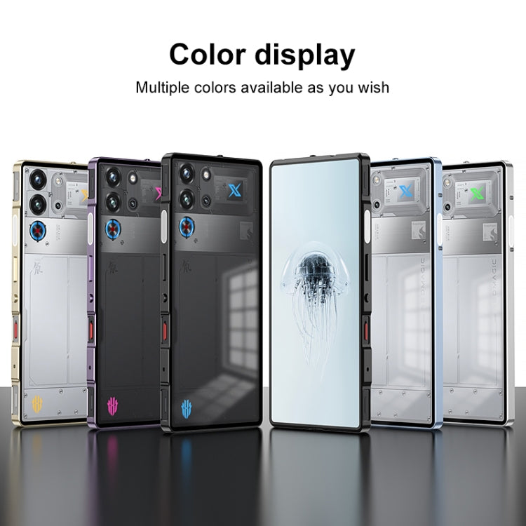 For ZTE nubia Red Magic 10 Pro / 10 Pro+ Snap Buckle Metal Frame Frosted Phone Case(Silver) - ZTE Cases by PMC TechLife | Online Shopping South Africa | PMC TechLife | Buy Now Pay Later Mobicred