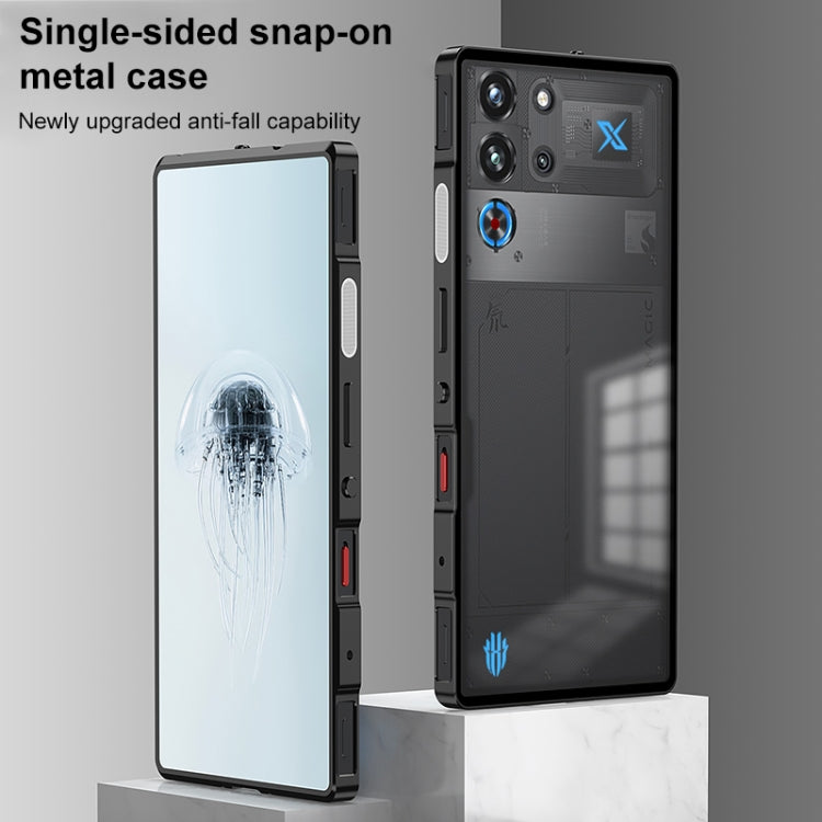 For ZTE nubia Red Magic 10 Pro / 10 Pro+ Snap Buckle Metal Frame Frosted Phone Case(Silver) - ZTE Cases by PMC TechLife | Online Shopping South Africa | PMC TechLife | Buy Now Pay Later Mobicred