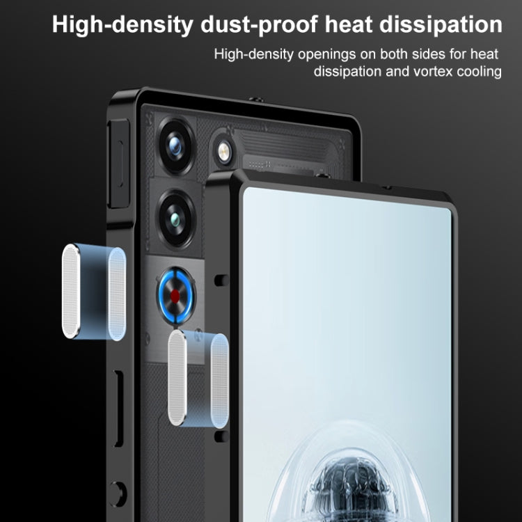 For ZTE nubia Red Magic 10 Pro / 10 Pro+ Snap Buckle Metal Frame Frosted Phone Case(Silver) - ZTE Cases by PMC TechLife | Online Shopping South Africa | PMC TechLife | Buy Now Pay Later Mobicred