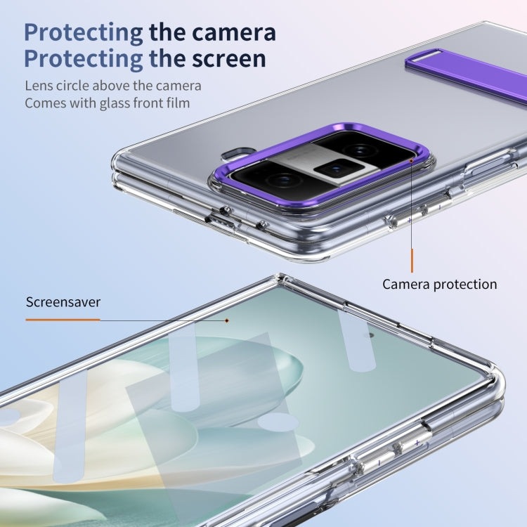 For Honor Magic Vs3 Ice-Cold Holder PC Hybrid TPU Phone Case(Purple) - Honor Cases by PMC TechLife | Online Shopping South Africa | PMC TechLife | Buy Now Pay Later Mobicred