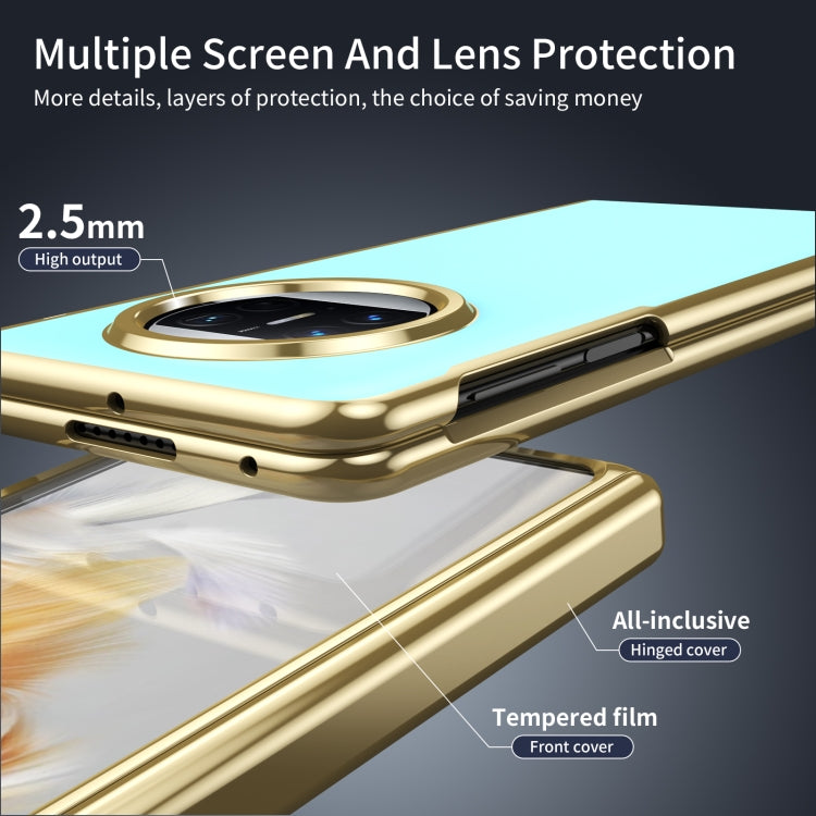 For Huawei Mate X3 Integrated AG Frosted Vacuum Plating Phone Case(Ice Blue) - Huawei Cases by PMC TechLife | Online Shopping South Africa | PMC TechLife | Buy Now Pay Later Mobicred