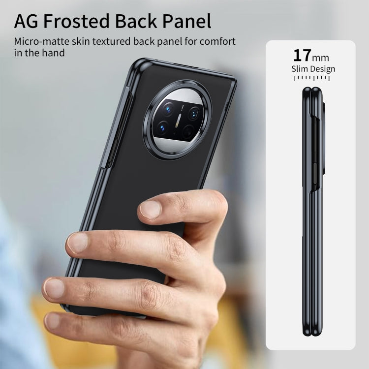 For Huawei Mate X3 Integrated AG Frosted Vacuum Plating Phone Case(Black) - Huawei Cases by PMC TechLife | Online Shopping South Africa | PMC TechLife | Buy Now Pay Later Mobicred