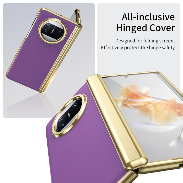 For Huawei Mate X3 Integrated AG Frosted Vacuum Plating Phone Case(Purple) - Huawei Cases by PMC TechLife | Online Shopping South Africa | PMC TechLife | Buy Now Pay Later Mobicred