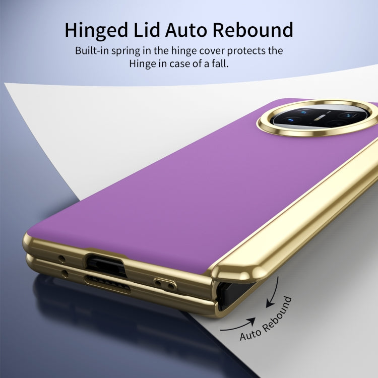 For Huawei Mate X3 Integrated AG Frosted Vacuum Plating Phone Case(Purple) - Huawei Cases by PMC TechLife | Online Shopping South Africa | PMC TechLife | Buy Now Pay Later Mobicred