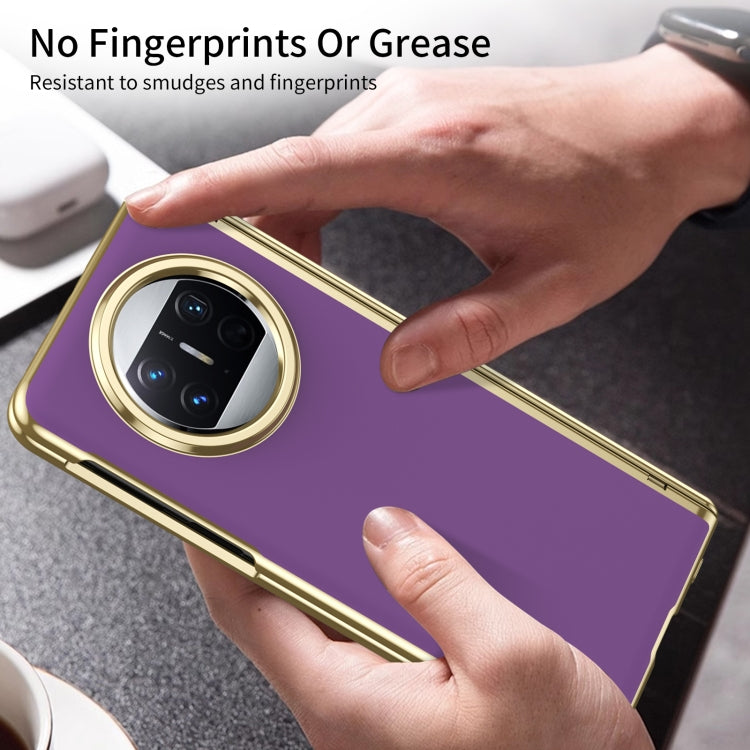 For Huawei Mate X3 Integrated AG Frosted Vacuum Plating Phone Case(Purple) - Huawei Cases by PMC TechLife | Online Shopping South Africa | PMC TechLife | Buy Now Pay Later Mobicred