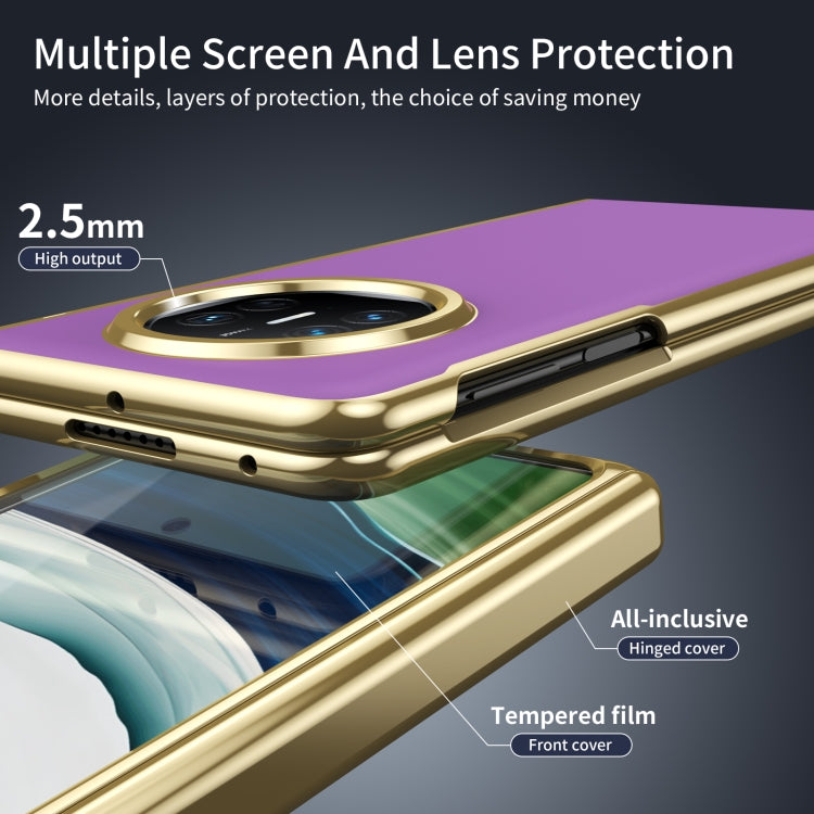 For Huawei Mate X5 Integrated AG Frosted Vacuum Plating Phone Case(Purple) - Huawei Cases by PMC TechLife | Online Shopping South Africa | PMC TechLife | Buy Now Pay Later Mobicred