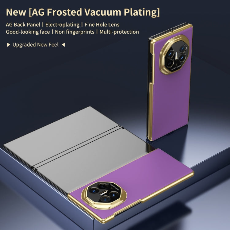 For Huawei Mate XT Ultimate Design Integrated AG Frosted Vacuum Plating Phone Case(Purple) - Huawei Cases by PMC TechLife | Online Shopping South Africa | PMC TechLife | Buy Now Pay Later Mobicred