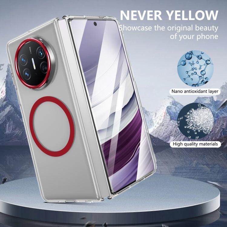 For Huawei Mate X5 lce Folding Series MagSafe Integrated Clear PC Phone Case(Red) - Huawei Cases by PMC TechLife | Online Shopping South Africa | PMC TechLife | Buy Now Pay Later Mobicred