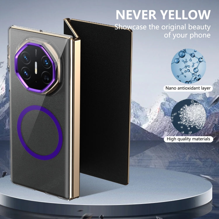 For Huawei Mate XT Ultimate Design lce Folding Series MagSafe Integrated Clear PC Phone Case(Purple) - Huawei Cases by PMC TechLife | Online Shopping South Africa | PMC TechLife | Buy Now Pay Later Mobicred