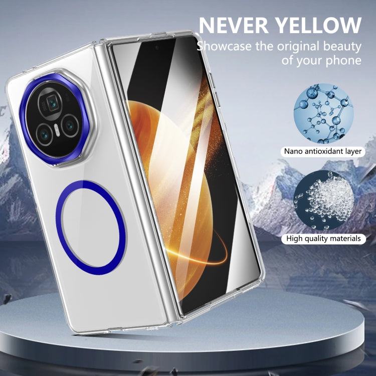 For Honor Magic V3 lce Folding Series MagSafe Integrated Clear PC Phone Case(Royal Blue) - Honor Cases by PMC TechLife | Online Shopping South Africa | PMC TechLife | Buy Now Pay Later Mobicred