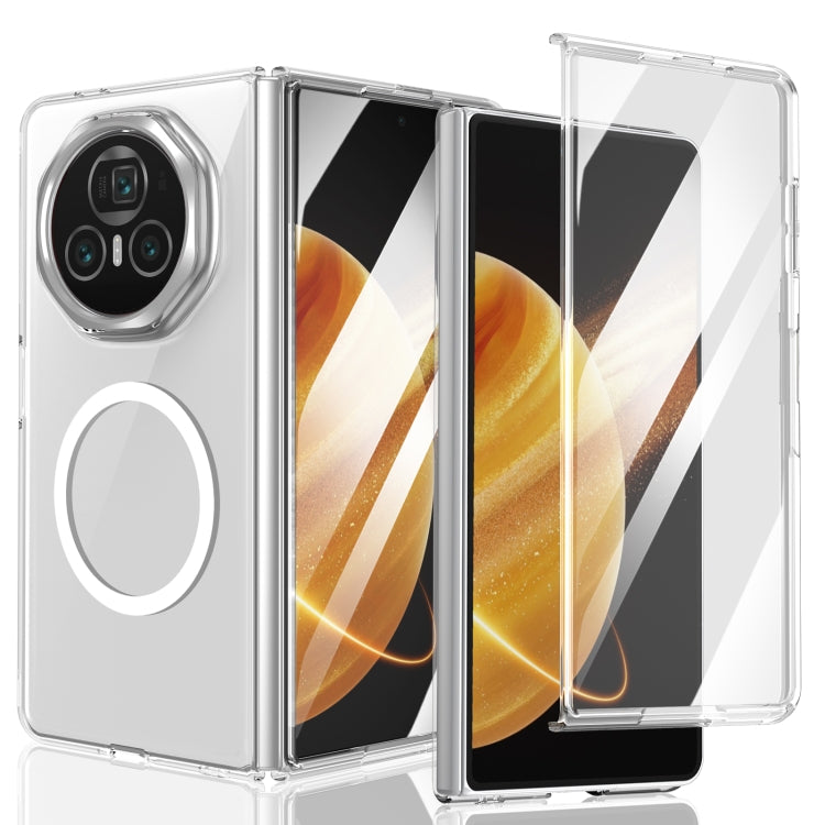 For Honor Magic V3 lce Folding Series MagSafe Integrated Clear PC Phone Case(Silver) - Honor Cases by PMC TechLife | Online Shopping South Africa | PMC TechLife | Buy Now Pay Later Mobicred