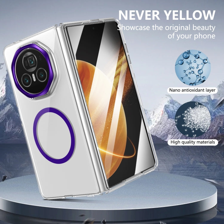 For Honor Magic V3 lce Folding Series MagSafe Integrated Clear PC Phone Case(Purple) - Honor Cases by PMC TechLife | Online Shopping South Africa | PMC TechLife | Buy Now Pay Later Mobicred