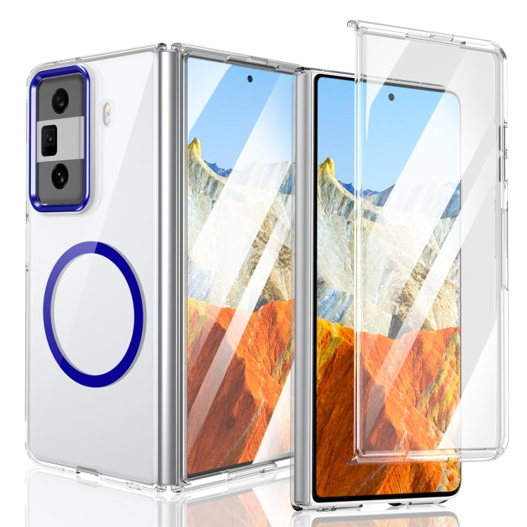For Honor Magic Vs3 lce Folding Series MagSafe Integrated Clear PC Phone Case(Royal Blue) - Honor Cases by PMC TechLife | Online Shopping South Africa | PMC TechLife | Buy Now Pay Later Mobicred