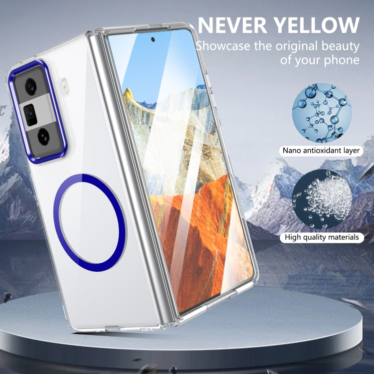 For Honor Magic Vs3 lce Folding Series MagSafe Integrated Clear PC Phone Case(Royal Blue) - Honor Cases by PMC TechLife | Online Shopping South Africa | PMC TechLife | Buy Now Pay Later Mobicred