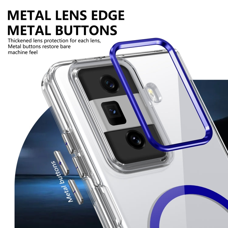 For Honor Magic Vs3 lce Folding Series MagSafe Integrated Clear PC Phone Case(Royal Blue) - Honor Cases by PMC TechLife | Online Shopping South Africa | PMC TechLife | Buy Now Pay Later Mobicred