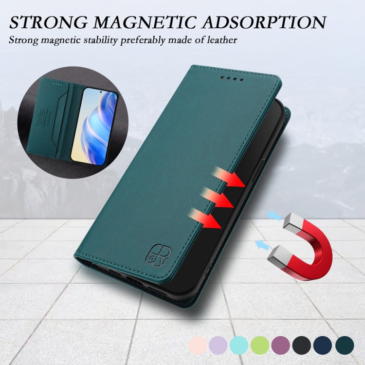 For Huawei Pura 70 RC01 Dual-Folded Magnetic Suction RFID Leather Phone Case(Dark Green) - free shipping - PMC Jewellery - Order now!