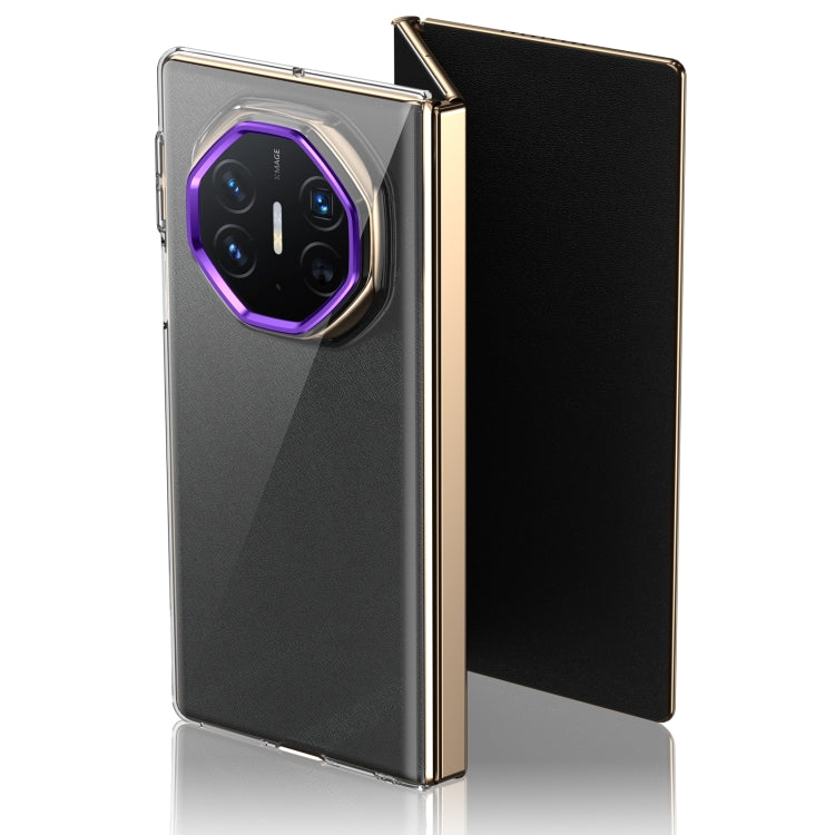 For Huawei Mate XT Ultimate Design lce Folding Series Integrated Clear PC Phone Case(Purple) - Huawei Cases by PMC TechLife | Online Shopping South Africa | PMC TechLife | Buy Now Pay Later Mobicred