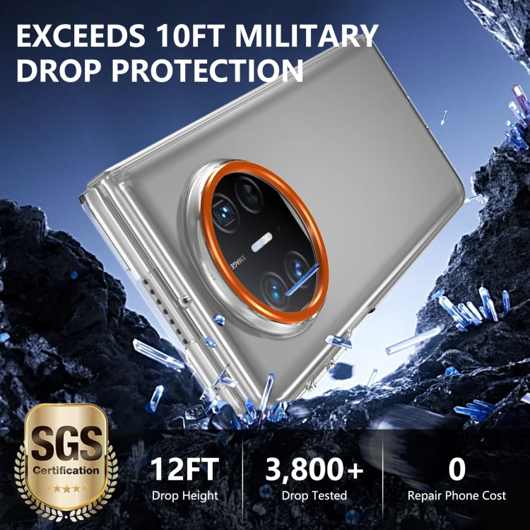 For Huawei Mate X5 lce Folding Series Integrated Clear PC Phone Case(Orange) - Huawei Cases by PMC TechLife | Online Shopping South Africa | PMC TechLife | Buy Now Pay Later Mobicred