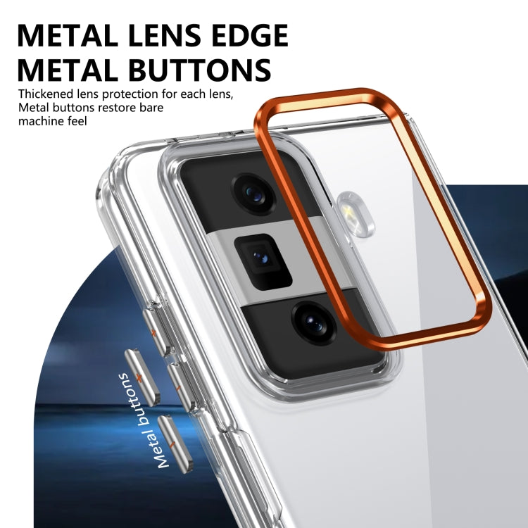 For Honor Magic Vs3 lce Folding Series Integrated Clear PC Phone Case(Orange) - Honor Cases by PMC TechLife | Online Shopping South Africa | PMC TechLife | Buy Now Pay Later Mobicred