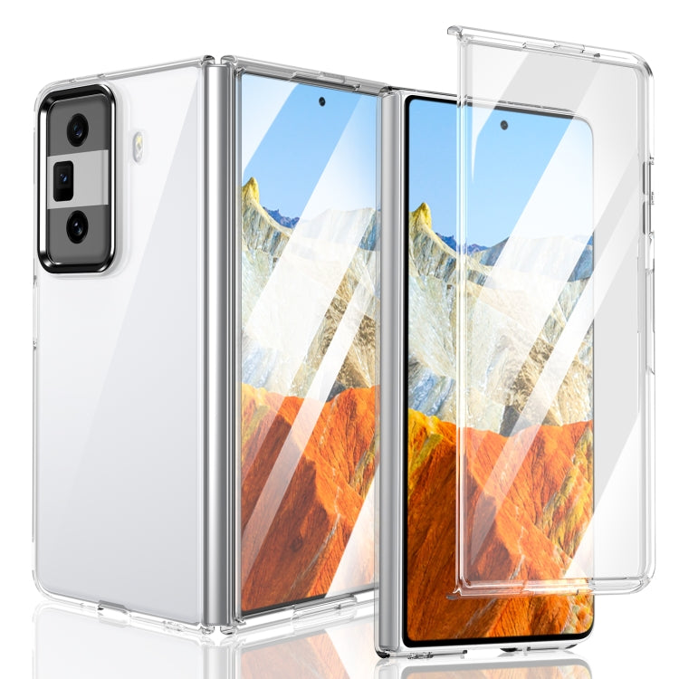 For Honor Magic Vs3 lce Folding Series Integrated Clear PC Phone Case(Black) - Honor Cases by PMC TechLife | Online Shopping South Africa | PMC TechLife | Buy Now Pay Later Mobicred