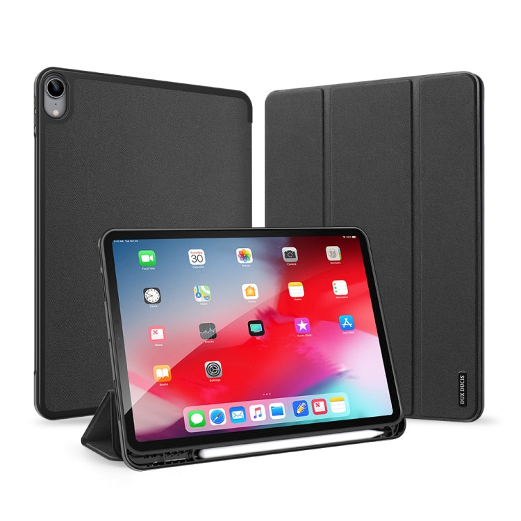 For iPad Air 11 2025 / 2024 / 2022 / 2020 10.9 DUX DUCIS Domo Series Horizontal Flip Magnetic TPU + PU Leather Case with Three-folding Holder & Pen Slot(Black) - iPad Air (2022) / (2020) 10.9 Cases by DUX DUCIS | Online Shopping South Africa | PMC TechLife | Buy Now Pay Later Mobicred