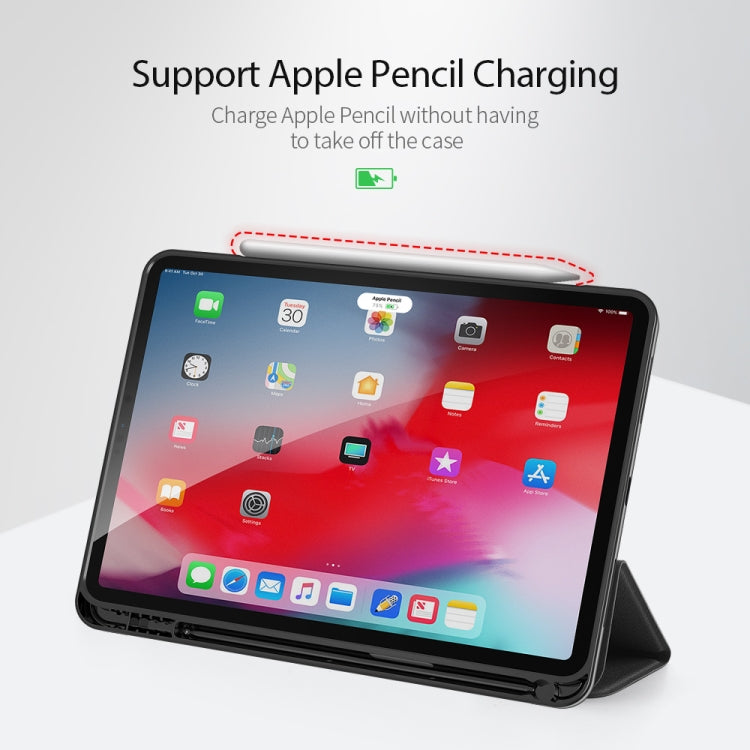 For iPad Air 11 2025 / 2024 / 2022 / 2020 10.9 DUX DUCIS Domo Series Horizontal Flip Magnetic TPU + PU Leather Case with Three-folding Holder & Pen Slot(Black) - iPad Air (2022) / (2020) 10.9 Cases by DUX DUCIS | Online Shopping South Africa | PMC TechLife | Buy Now Pay Later Mobicred