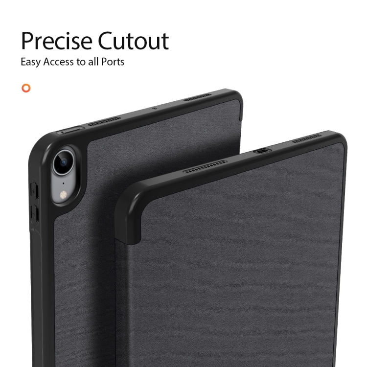 For iPad Air 11 2025 / 2024 / 2022 / 2020 10.9 DUX DUCIS Domo Series Horizontal Flip Magnetic TPU + PU Leather Case with Three-folding Holder & Pen Slot(Black) - iPad Air (2022) / (2020) 10.9 Cases by DUX DUCIS | Online Shopping South Africa | PMC TechLife | Buy Now Pay Later Mobicred