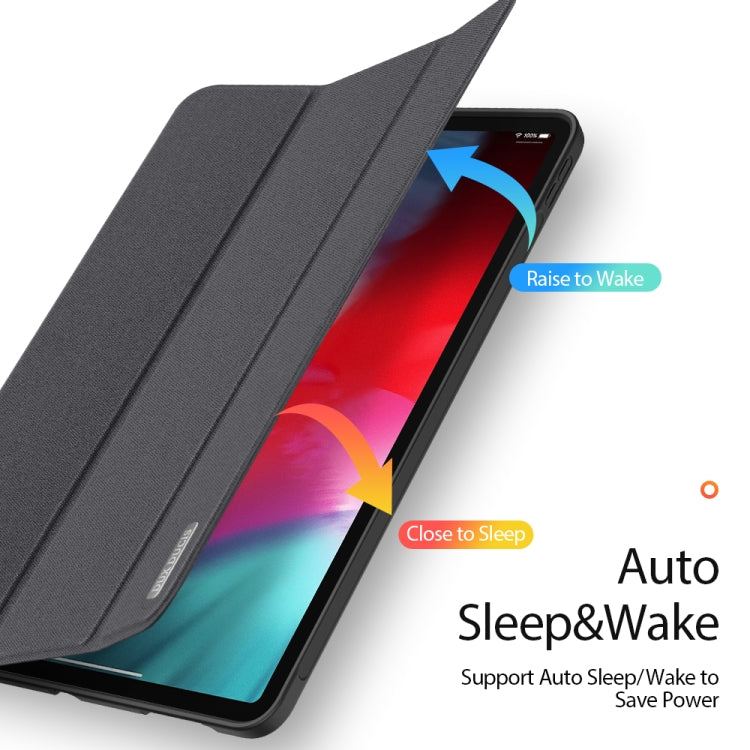 For iPad Air 11 2025 / 2024 / 2022 / 2020 10.9 DUX DUCIS Domo Series Horizontal Flip Magnetic TPU + PU Leather Case with Three-folding Holder & Pen Slot(Black) - iPad Air (2022) / (2020) 10.9 Cases by DUX DUCIS | Online Shopping South Africa | PMC TechLife | Buy Now Pay Later Mobicred