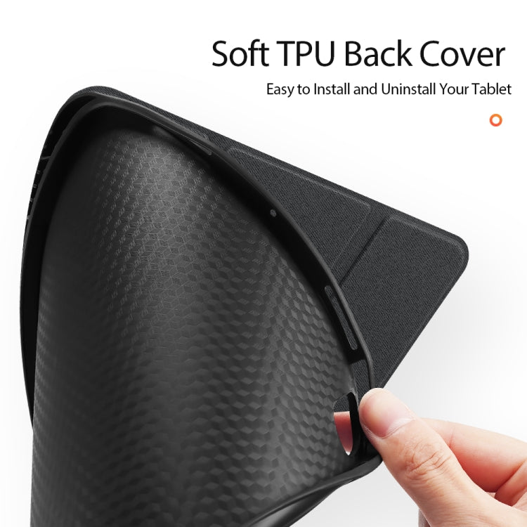 For iPad Air 11 2025 / 2024 / 2022 / 2020 10.9 DUX DUCIS Domo Series Horizontal Flip Magnetic TPU + PU Leather Case with Three-folding Holder & Pen Slot(Black) - iPad Air (2022) / (2020) 10.9 Cases by DUX DUCIS | Online Shopping South Africa | PMC TechLife | Buy Now Pay Later Mobicred