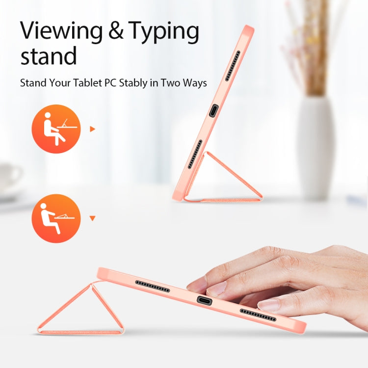For iPad Air 11 2025 / 2024 / 2022 / 2020 10.9 DUX DUCIS Domo Series Horizontal Flip Magnetic TPU + PU Leather Case with Three-folding Holder & Pen Slot(Pink) - free shipping - PMC TechLife - Order now!