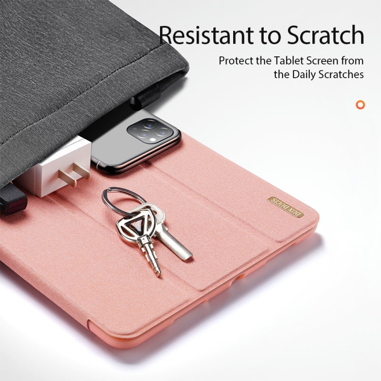 For iPad Air 11 2025 / 2024 / 2022 / 2020 10.9 DUX DUCIS Domo Series Horizontal Flip Magnetic TPU + PU Leather Case with Three-folding Holder & Pen Slot(Pink) - free shipping - PMC TechLife - Order now!