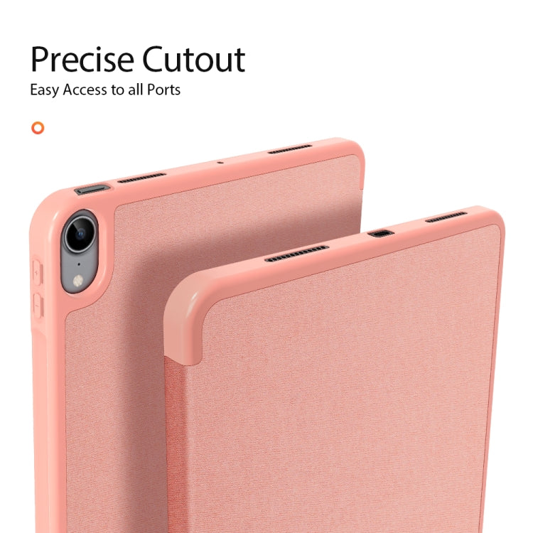 For iPad Air 11 2025 / 2024 / 2022 / 2020 10.9 DUX DUCIS Domo Series Horizontal Flip Magnetic TPU + PU Leather Case with Three-folding Holder & Pen Slot(Pink) - free shipping - PMC TechLife - Order now!