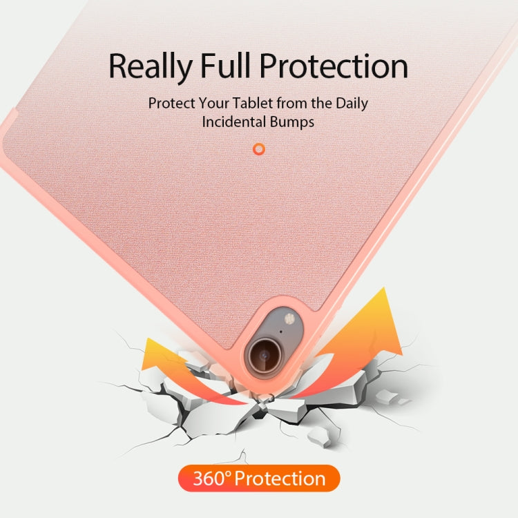 For iPad Air 11 2025 / 2024 / 2022 / 2020 10.9 DUX DUCIS Domo Series Horizontal Flip Magnetic TPU + PU Leather Case with Three-folding Holder & Pen Slot(Pink) - free shipping - PMC TechLife - Order now!