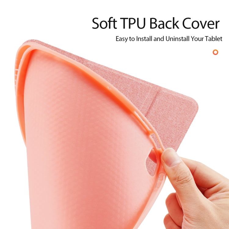 For iPad Air 11 2025 / 2024 / 2022 / 2020 10.9 DUX DUCIS Domo Series Horizontal Flip Magnetic TPU + PU Leather Case with Three-folding Holder & Pen Slot(Pink) - free shipping - PMC TechLife - Order now!