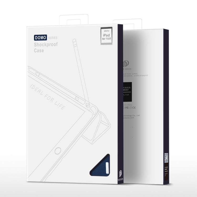 For iPad Air 11 2024 / 2022 / 2020 10.9 DUX DUCIS Domo Series Horizontal Flip Magnetic TPU + PU Leather Case with Three-folding Holder & Pen Slot(Blue) - iPad Air (2022) / (2020) 10.9 Cases by DUX DUCIS | Online Shopping South Africa | PMC TechLife | Buy Now Pay Later Mobicred