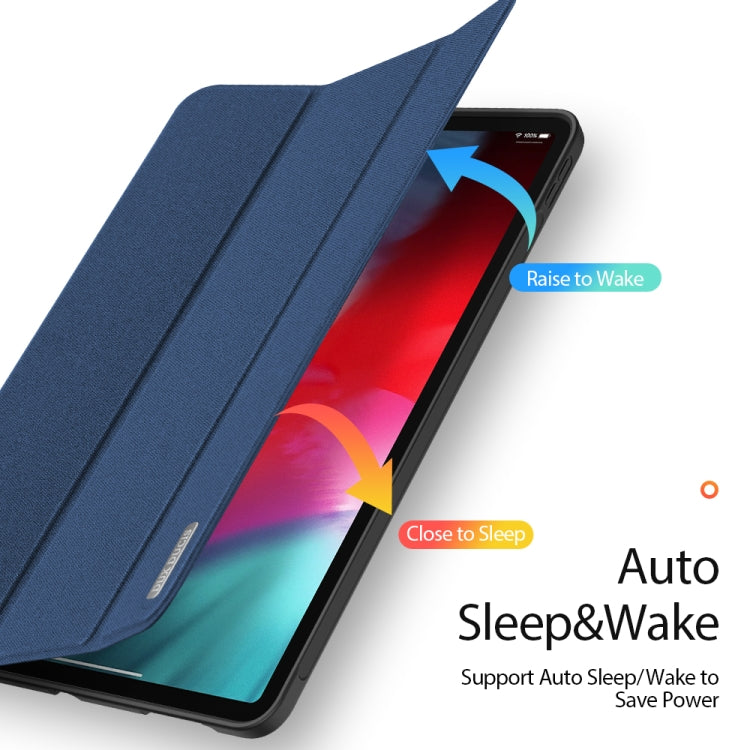 For iPad Air 11 2024 / 2022 / 2020 10.9 DUX DUCIS Domo Series Horizontal Flip Magnetic TPU + PU Leather Case with Three-folding Holder & Pen Slot(Blue) - iPad Air (2022) / (2020) 10.9 Cases by DUX DUCIS | Online Shopping South Africa | PMC TechLife | Buy Now Pay Later Mobicred