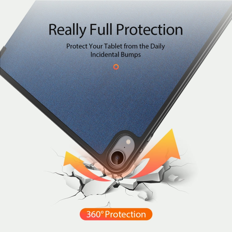 For iPad Air 11 2024 / 2022 / 2020 10.9 DUX DUCIS Domo Series Horizontal Flip Magnetic TPU + PU Leather Case with Three-folding Holder & Pen Slot(Blue) - iPad Air (2022) / (2020) 10.9 Cases by DUX DUCIS | Online Shopping South Africa | PMC TechLife | Buy Now Pay Later Mobicred