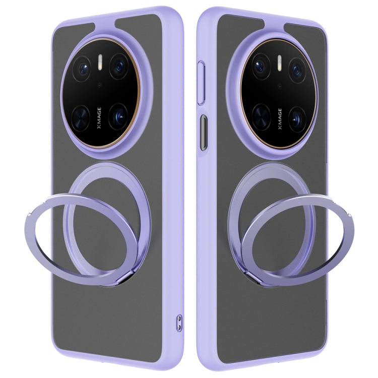 For Huawei Mate 70 Frosted 360 Degree Rotating Holder Phone Case(Purple) - Huawei Cases by PMC TechLife | Online Shopping South Africa | PMC TechLife | Buy Now Pay Later Mobicred