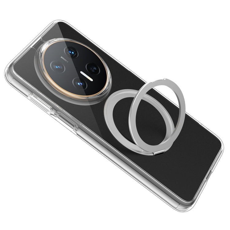 For Huawei Mate 70 Pro / 70 Pro+ Frosted 360 Degree Rotating Holder Phone Case(Transparent) - Huawei Cases by PMC TechLife | Online Shopping South Africa | PMC TechLife | Buy Now Pay Later Mobicred