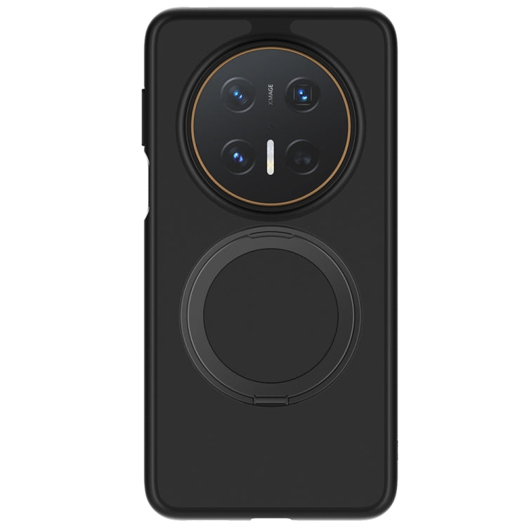 For Huawei Mate 70 Pro / 70 Pro+ Frosted 360 Degree Rotating Holder Phone Case(Black) - Huawei Cases by PMC TechLife | Online Shopping South Africa | PMC TechLife | Buy Now Pay Later Mobicred
